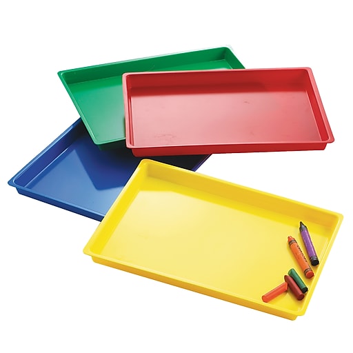 10 Pack Plastic Art Trays,8 Colors Activity Trays Sensory Tray,Sand Tray  Serving Trays,Art