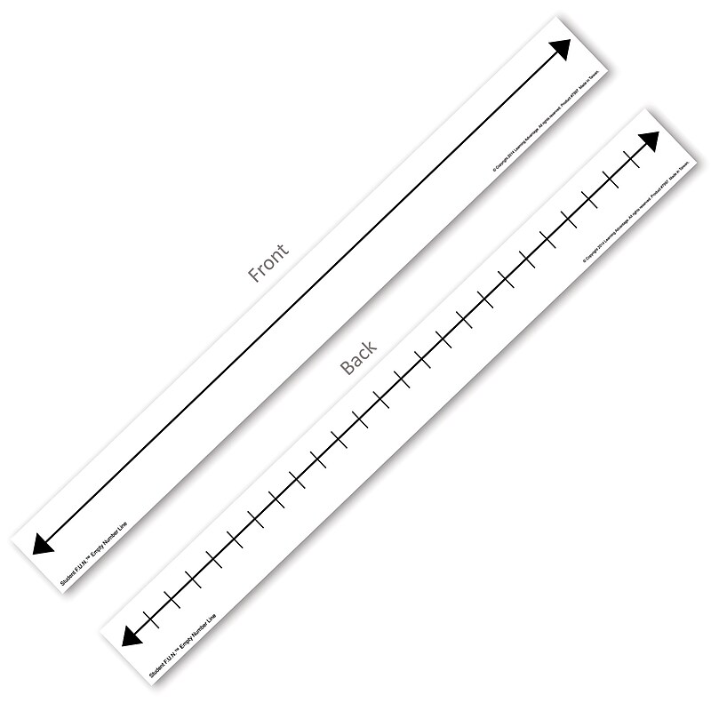 Learning Advantage F.U.N. Student Empty Number Line, Set of 10 (CTU7997) image 1