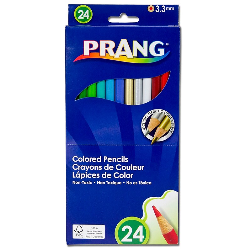 Prang Colored Pencils, Assorted Colors, 24/Pack, 3 Packs/Bundle (DIX22240-3) image 1