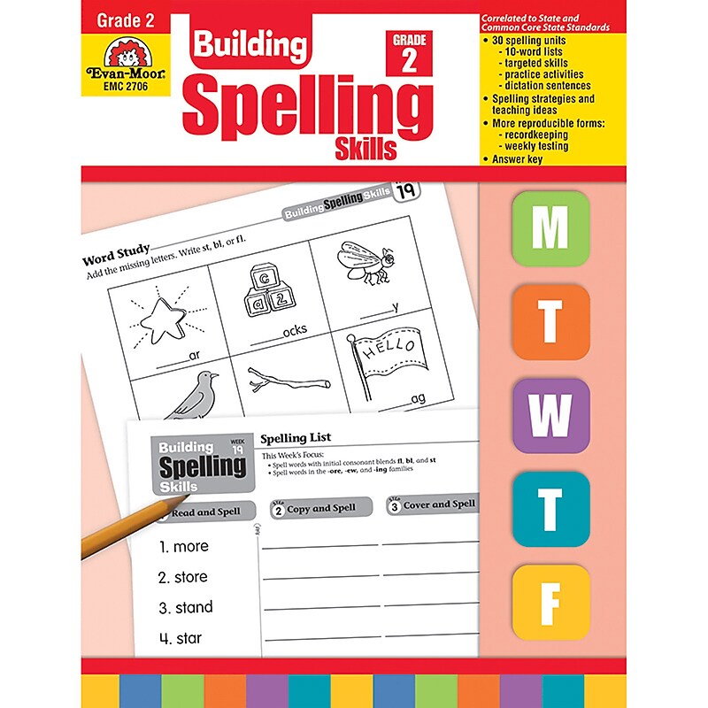 Evan-Moor® Building Spelling Skills, Grade 2 image 1
