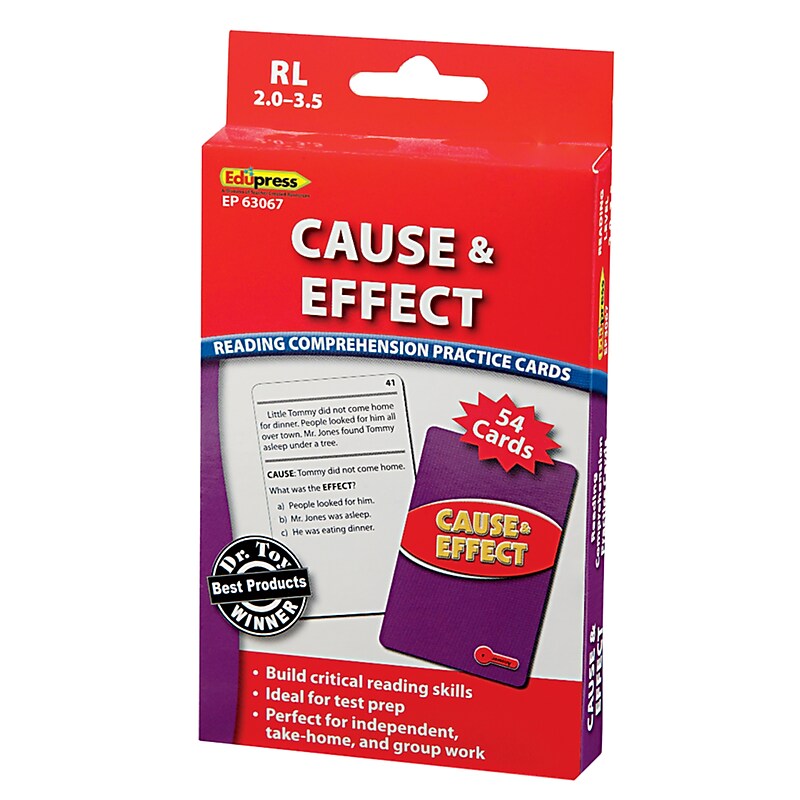 Edupress Reading Comprehension Cards, Cause & Effect, Lvl: 2.0-3.5 (EP-3067) image 1