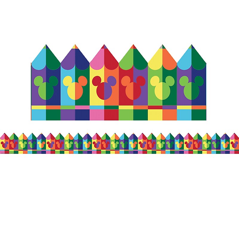 Eureka EU-845229, Geo Mickey? Pencils Deco Trim? Extra Wide Die Cut image 1