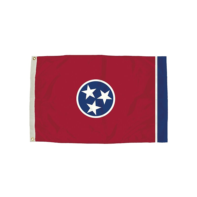 Flagzone Tennessee Flag with Heading and Grommets, 3' x 5', Each image 1