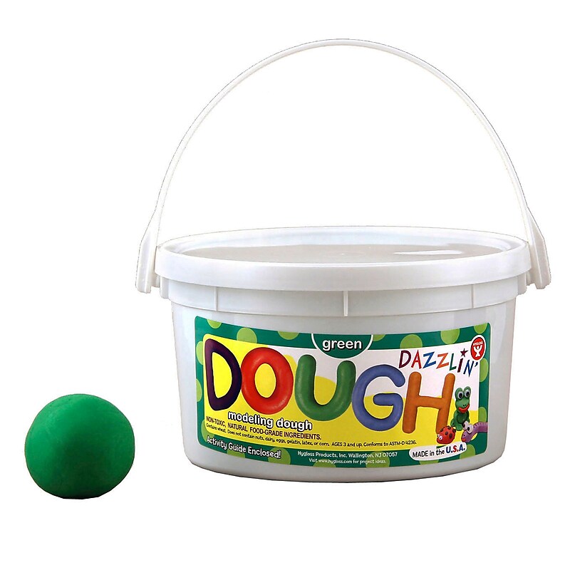Hygloss Dazzlin' Dough, Green, 3 lbs. (HYG48302) image 1