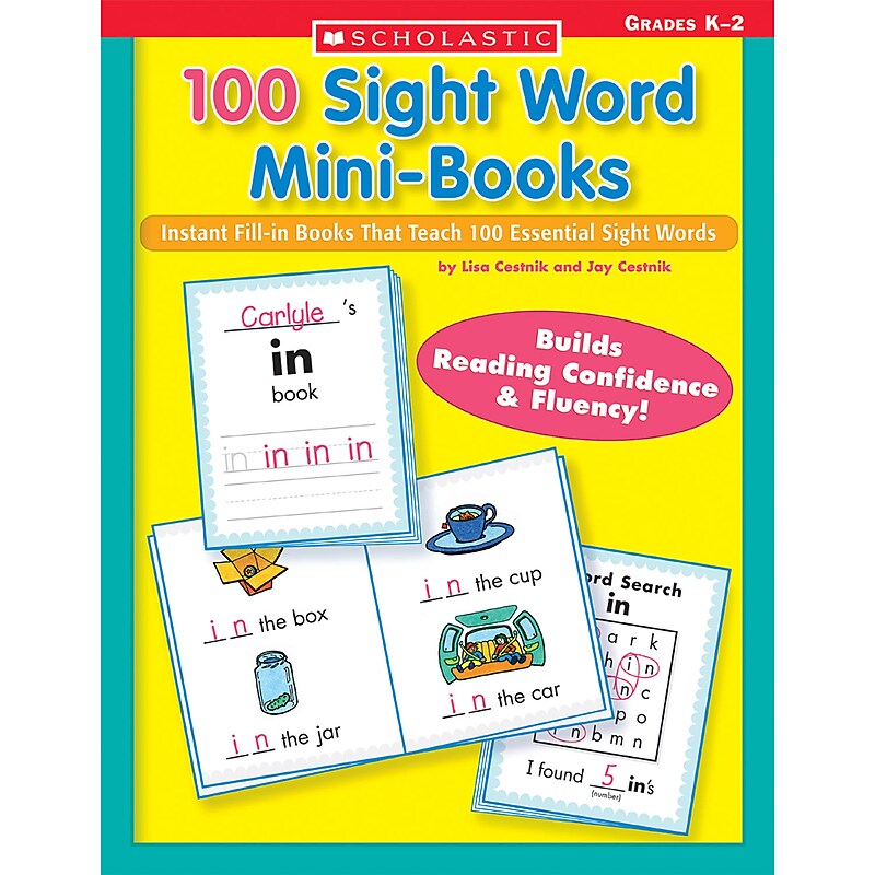 100 Sight Word Mini-Books Lisa Cestnik, Jay Cestnik Paperback image 1