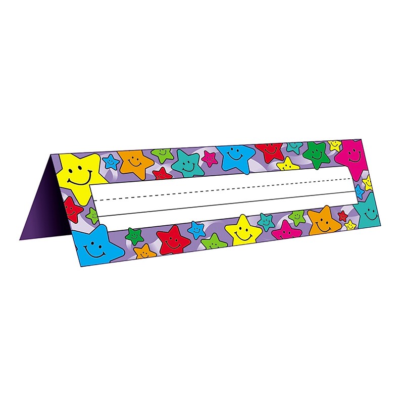Teacher Created Resources Tented Name Plates, 7" x 11 1/2", Happy Stars (TCR1941) image 1