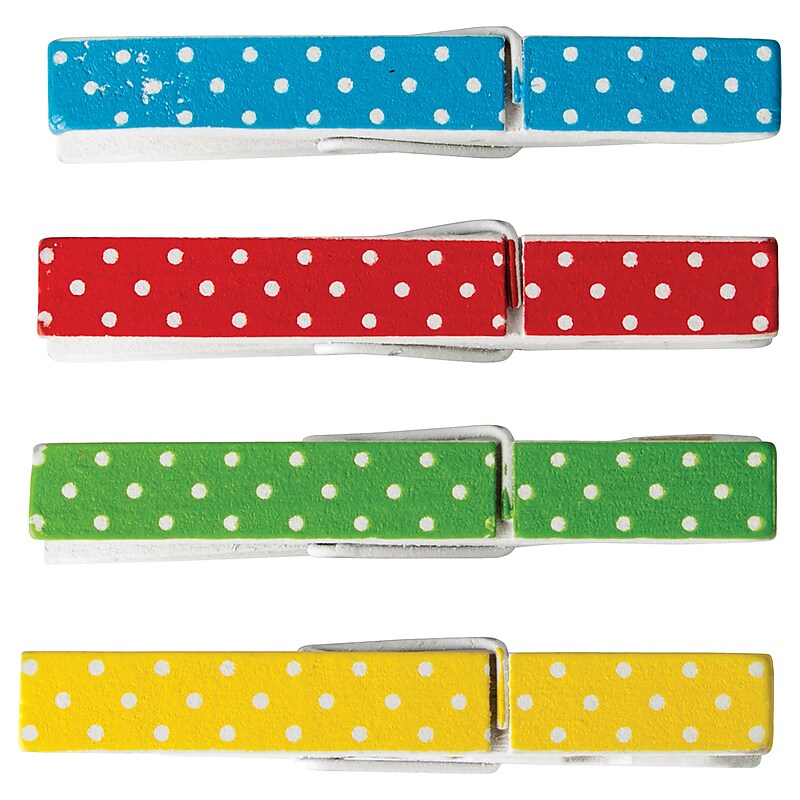Teacher Created Resources Polka Dot Clothespins, Assorted Colors, 20 ct. (TCR20671) image 1