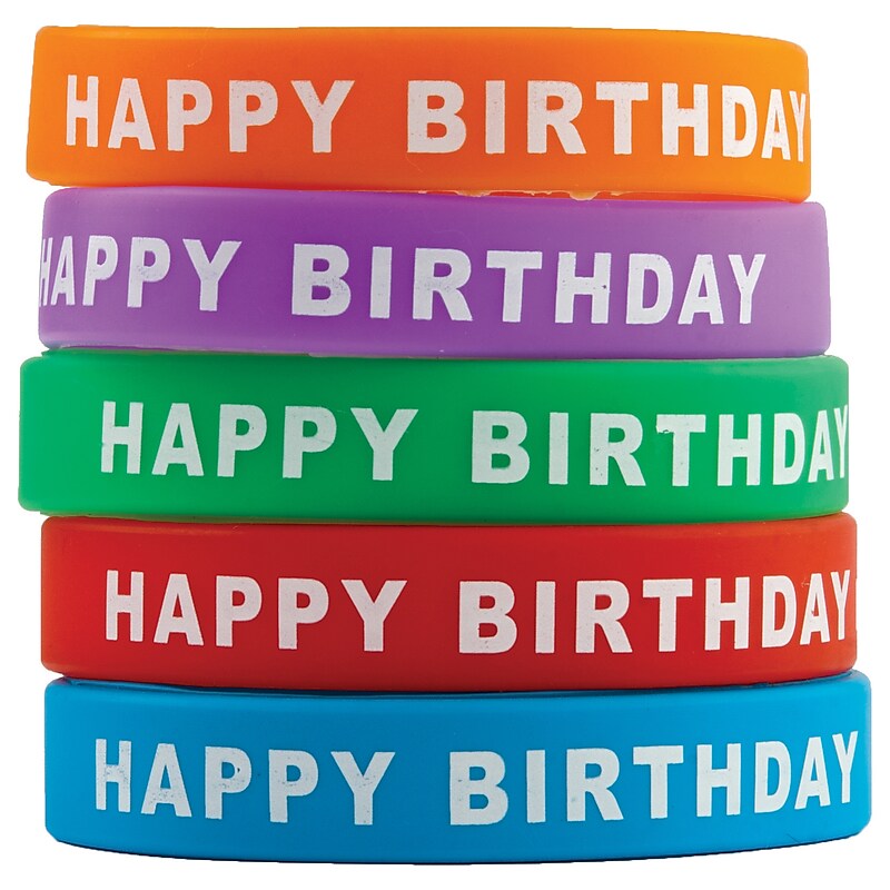 Teacher Created Resources Happy Birthday Wristbands, Pack of 10 (TCR6559) image 1