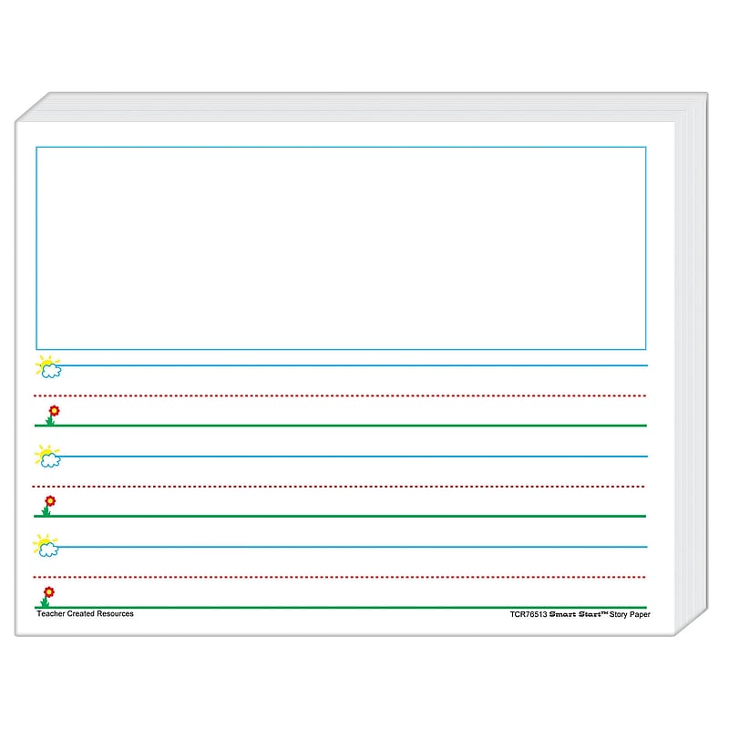 Teacher Created Resources Smart Start Handwriting Practice Paper, 11" x 8.5", White, 360 Sheets (TCR76513) image 1