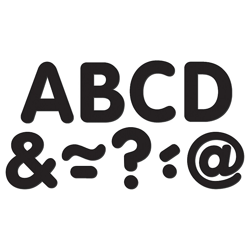 Teacher Created Resources 2" Black Classic Magnetic Letters, 87 Pack (TCR77188) image 1