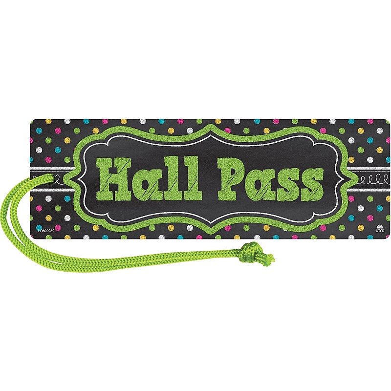 Teacher Created Resources Chalkboard Brights Magnetic Hall Pass (TCR77276) image 1