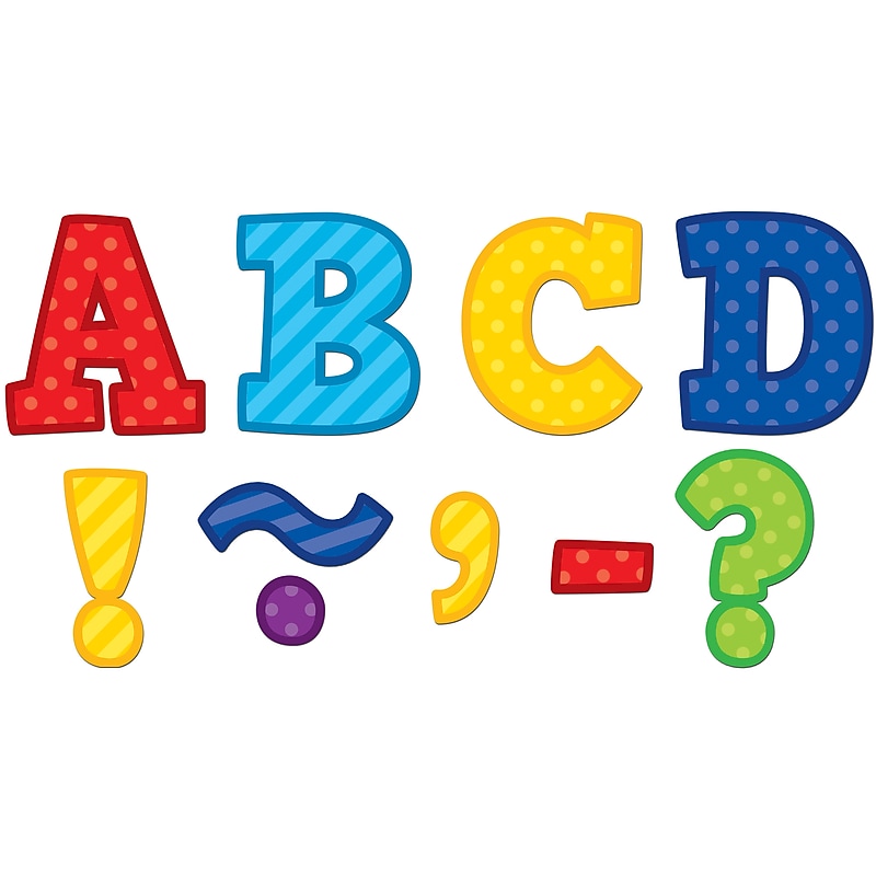 Teacher Created Resources 3" Magnetic Letters, Playful Patterns Bold Block (TCR77310) image 1