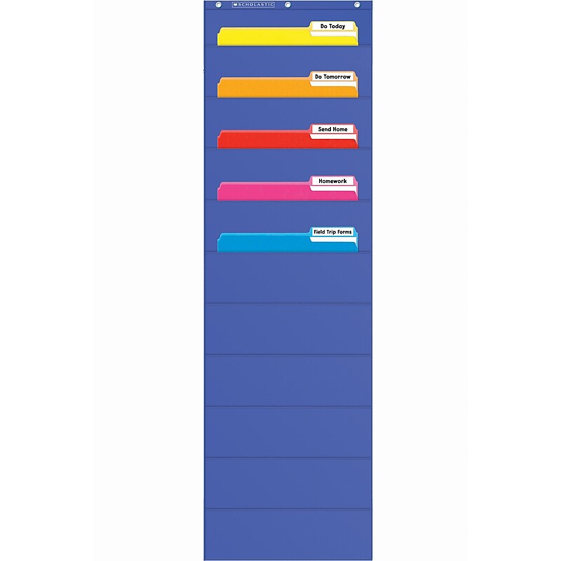 Educators Resource Teacher's Friend Pocket Charts, 46.5" x 14" File Organizer, Grades K-5 (TF-5104) image 1