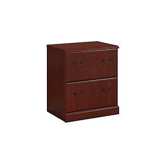 kathy ireland® Home by Bush Furniture Bennington 2 Drawer Lateral File Cabinet, Harvest Cherry (WC65554-03)