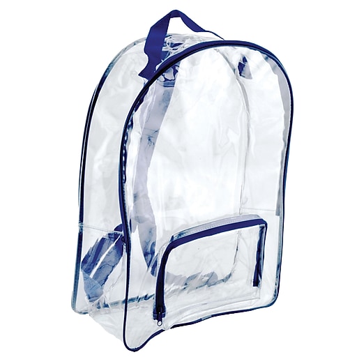 Bags Of Bags Large PVC Backpack, Clear, 2/Bundle (BOBBP131703BBN) Staples