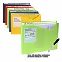 C-Line Write-On Poly File Jackets, 1" Expansion, Full Length Tab, Assorted Colors, Box of 25 (CLI63060)~#|#~m007129956_sc7