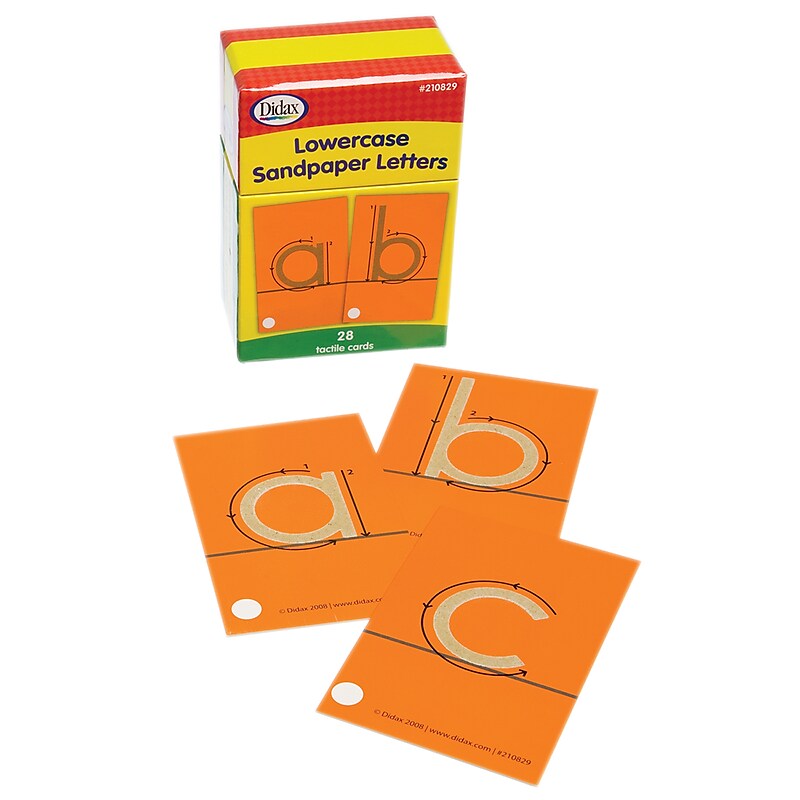 Didax Tactile Sandpaper Lowercase Letters, 28/Set (DD-210829) image 1