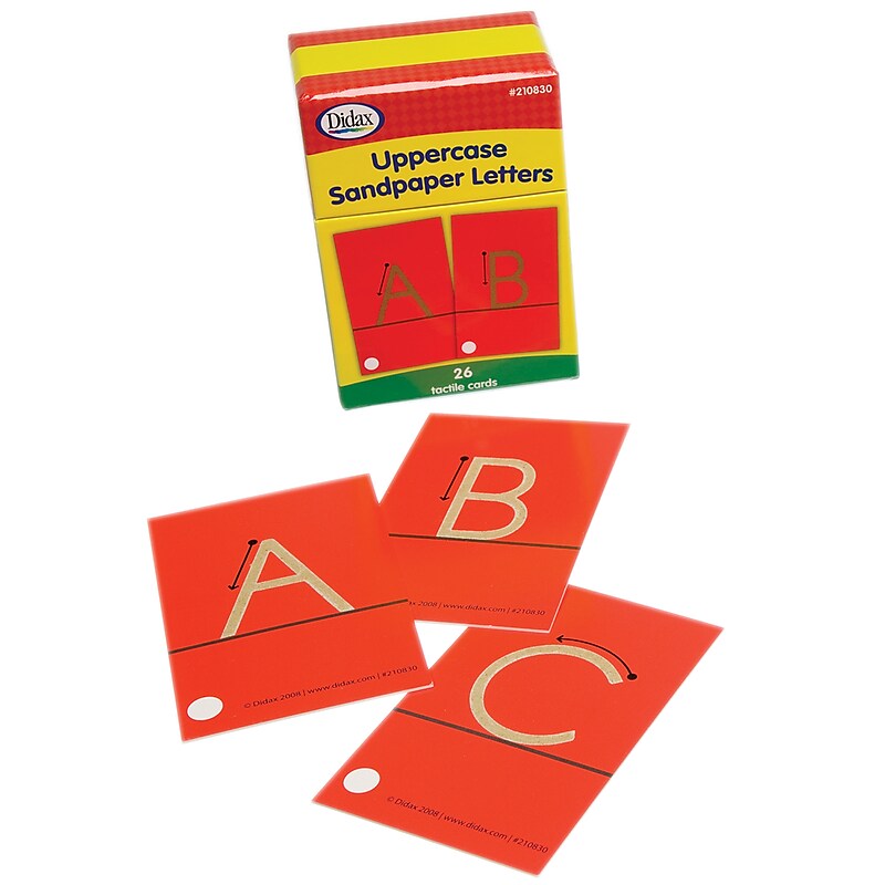 Didax Tactile Sandpaper Uppercase Letters, 26/Set (DD-210830) image 1