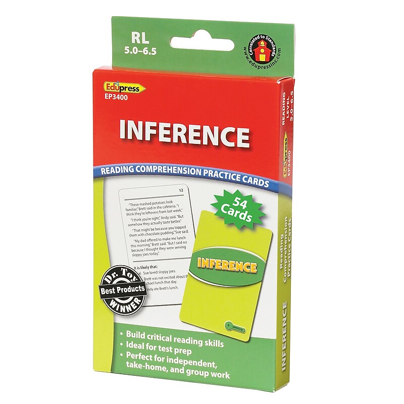 Edupress™ Reading Comprehension Cards, Inference, Lvl: 5.0-6.5 image 1