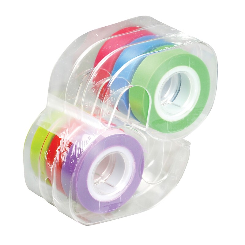 Lee Products Removable Highlighter Tape, 1/2"W x 720"L, Assorted Colors, Pack of 6 (LEE13888) image 1