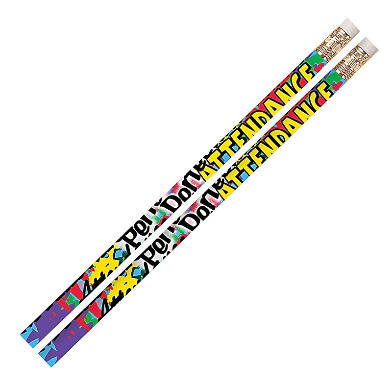 Musgrave Pencil Company Perfect Attendance Wooden Pencil, 0.5mm, #2 Hard Lead, 144/Box (MUS2329G) image 1