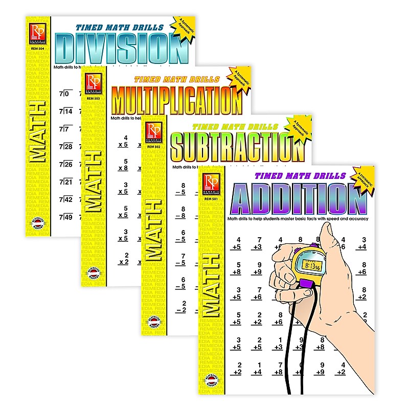 Timed Math Drills: Set of 4 image 1
