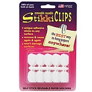 The Stikkiworks Co Stikkiclip, White, 10/Pack