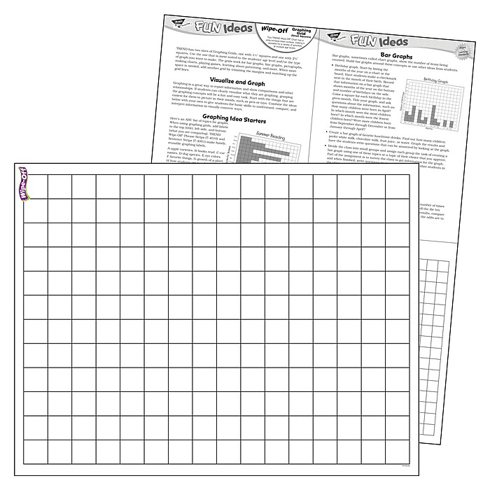 Trend Enterprises Graphing Grid Wipe Off Chart, 22