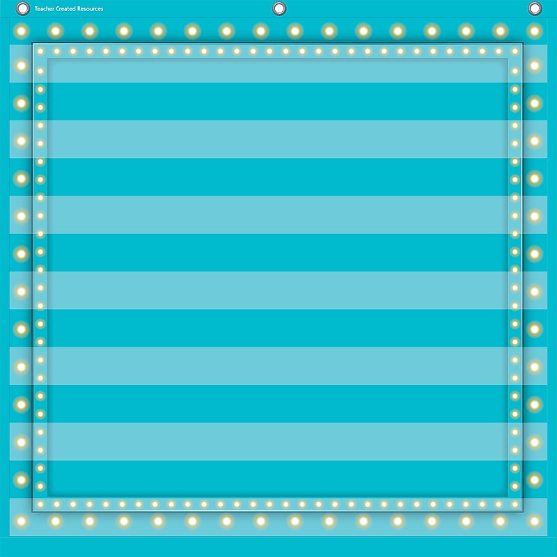 Teacher Created Resources 7 Pocket Pocket Chart, Light Blue Marquee (TCR20780) image 1