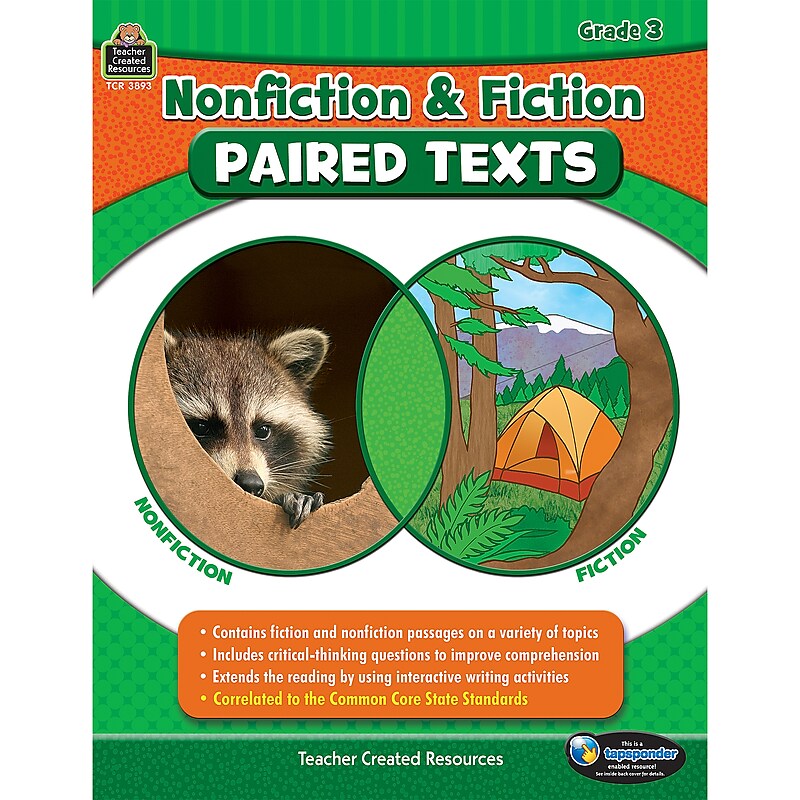Nonfiction and Fiction Paired Texts Grade 3, Paperback (TCR3893) image 1