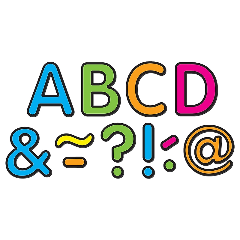 Teacher Created Resources 2" Neon Brights Classic Magnetic Letters, 87 Pack (TCR77189) image 1