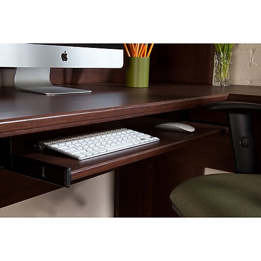 Bush Furniture Achieve L Shaped Desk, Sweet Cherry (PR67610K) Staples
