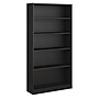 Bush Furniture Universal 72"H 5-Shelf Bookcase with Adjustable Shelves, Black (WL12436)~#|#~m007137867_sc7