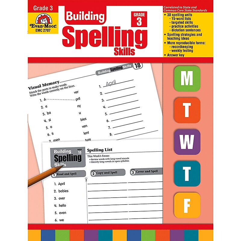 Evan-Moor® Building Spelling Skills, Grade 3 image 1