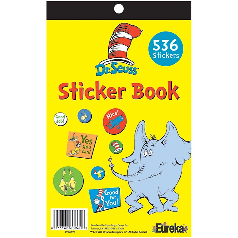 Eureka Dr. Seuss Sticker Book, 536 ct. (EU-609720) image 1