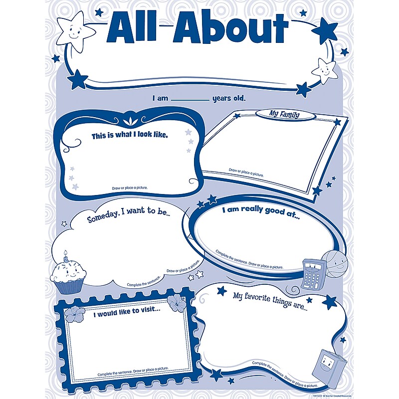 Teacher Created Resources All About Me Poster Pack, Social Studies, 32/Pack image 1