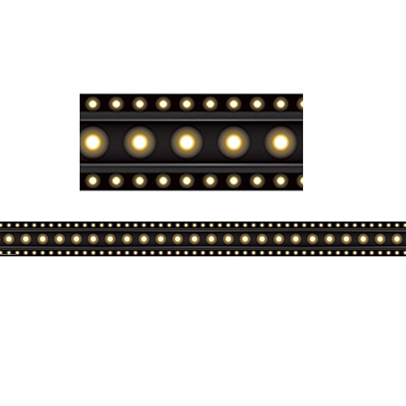 Teacher Created Resources3" x 35'  Black Marquee Straight Border Trim, 12 Pack (TCR5613) image 1