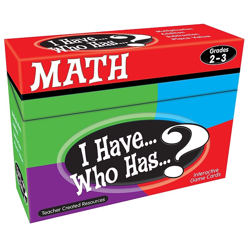 Teacher Created Resources I Have, Who Has Math Game, Grade 2-3 (TCR7818) image 1