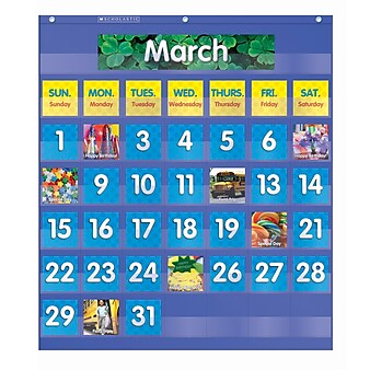 Teacher's Friend Pocket Charts, Monthly Calendar, Grades K-5