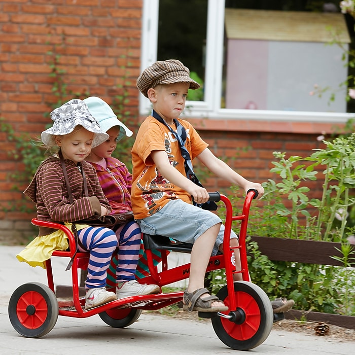 Winther Twin Taxi Tricycle, Red (WIN468) | Staples