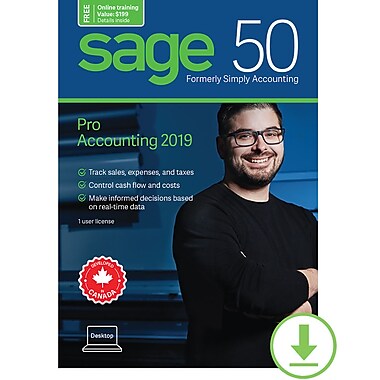 Sage 50 – logiciel comptabilité pro 2019, [téléchargement] | staples.