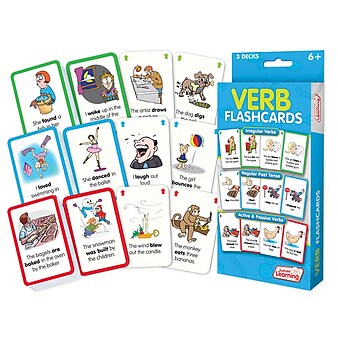 Verb Flash Cards for grades 2-6, 1 pack of 162 cards (JRL209)
