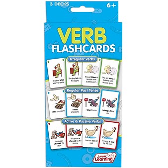 Verb Flash Cards for grades 2-6, 1 pack of 162 cards (JRL209)