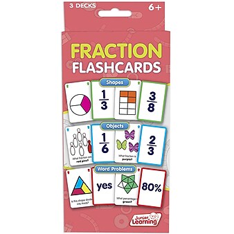 Fraction Flash Cards for grades 2-6, 1 pack of 162 cards (JRL212)