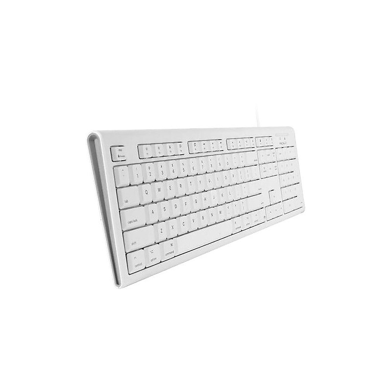 Macally White 104 Key Full Size USB Keyboard for Mac (QKEY) image 1