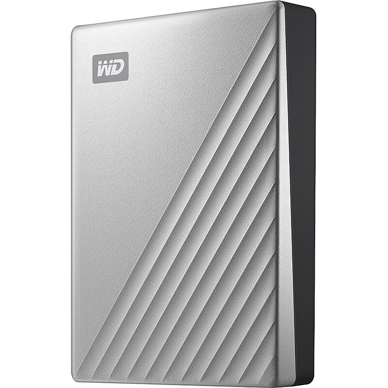 WD My Passport Ultra 4TB USB 3.0 External Hard Drive, Silver (WDBFTM0040BSL-WESN) image 1