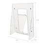 Deflecto Stand-Tall Literature Holder, 8.2" x 11.7", Vertical, Wall Mounted, Clear Plastic (55501)~#|#~m007155951_sc7