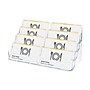 Deflecto 8-Compartment Business Card Desktop Holder, 400-Card Capacity, Clear (70801)~#|#~m007155985_sc7