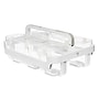 Deflecto Stackable Caddy Organizer with 3 Canisters, Clear  (29003CR)~#|#~m007156308_sc7