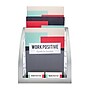 Defelcto Three-Tier Contemporary Magazine Holder, 11-1/4w x 6-15/16d x 13-5/16h, Silver (DEF693745)~#|#~m007156315_sc7